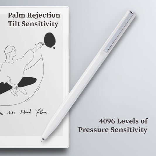 PL1A EMR Stylus Pen for Supernote, reMarkable 2, Quaderno - 4096 Pressure Sensitivity, Palm Rejection, Wear-Resistant Ceramic Nib (5 Nib Caps Included)