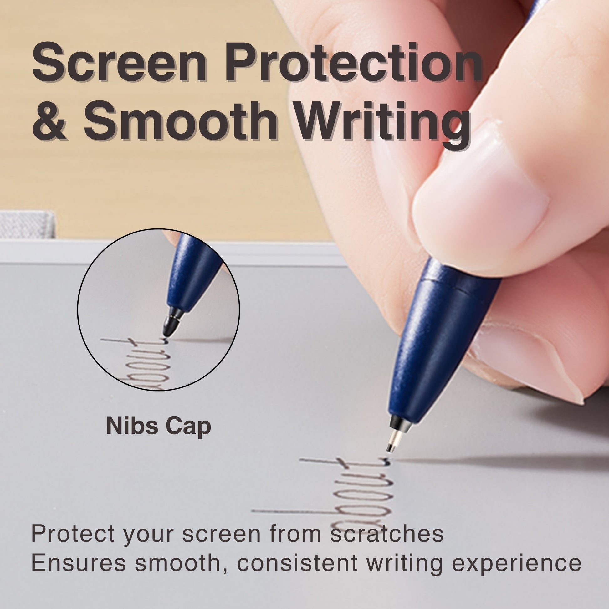 PL3 EMR Stylus Pen for Supernote, reMarkable 2, Quaderno - 4096 Pressure Sensitivity, Palm Rejection, Digital Eraser, Press-to-Extend Nib & Non-Removable Clip (5 Nib Caps Included)
