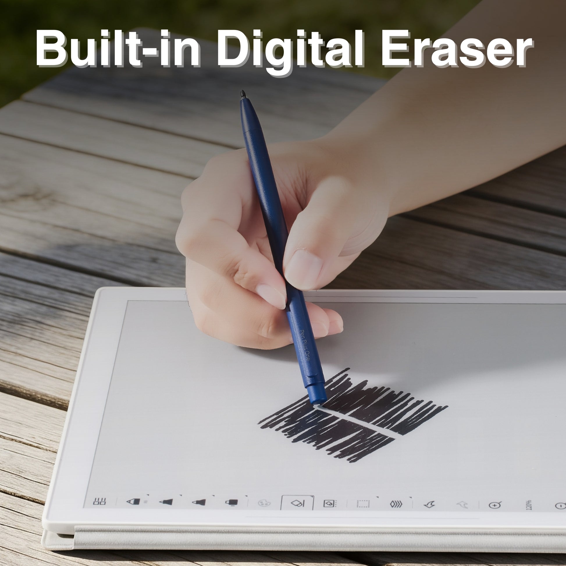 PL3 EMR Stylus Pen for Supernote, reMarkable 2, Quaderno - 4096 Pressure Sensitivity, Palm Rejection, Digital Eraser, Press-to-Extend Nib & Non-Removable Clip (5 Nib Caps Included)