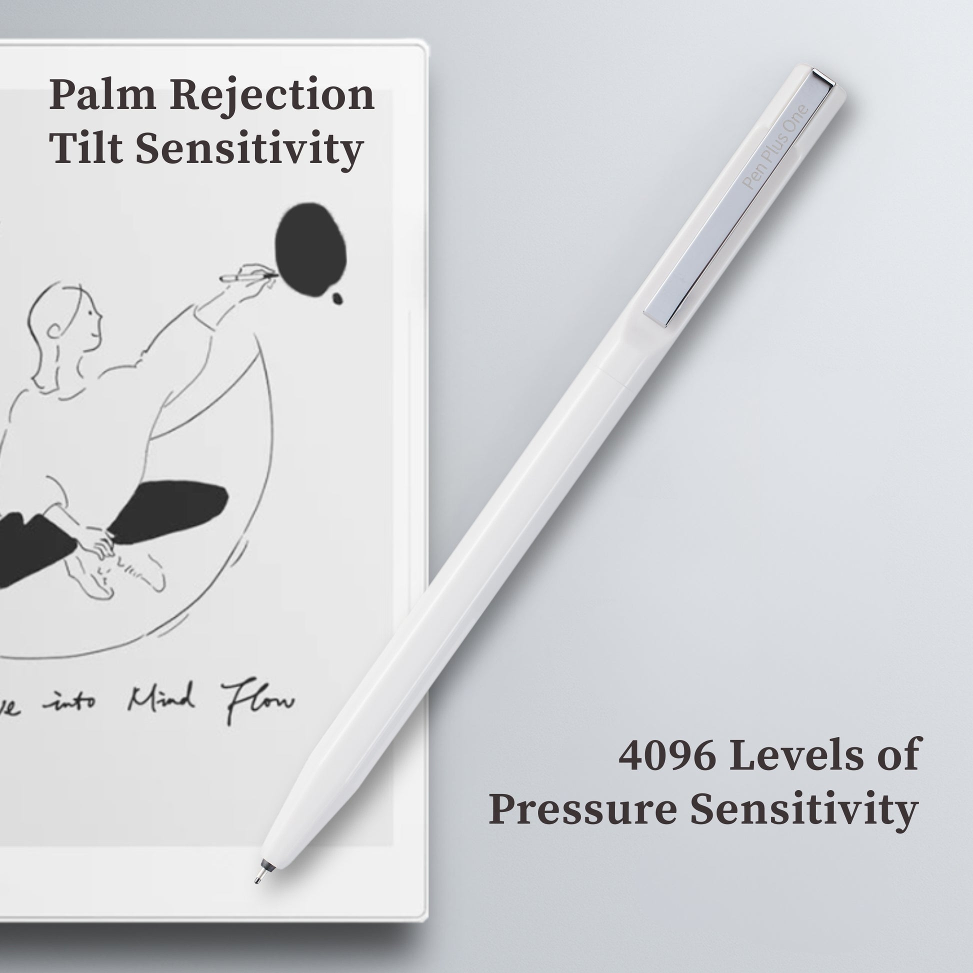 PL1A EMR Stylus Pen for Supernote, reMarkable 2, Quaderno - 4096 Pressure Sensitivity, Palm Rejection, Wear-Resistant Ceramic Nib (5 Nib Caps Included)