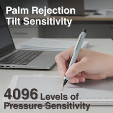 PL2 EMR Stylus Pen for Supernote, Remarkable 2, Quaderno - 4096 Pressure Sensitivity, Palm Rejection, Digital Eraser, Press-to-Extend Nib & Non-Removable Clip (5 Nib Caps Included)