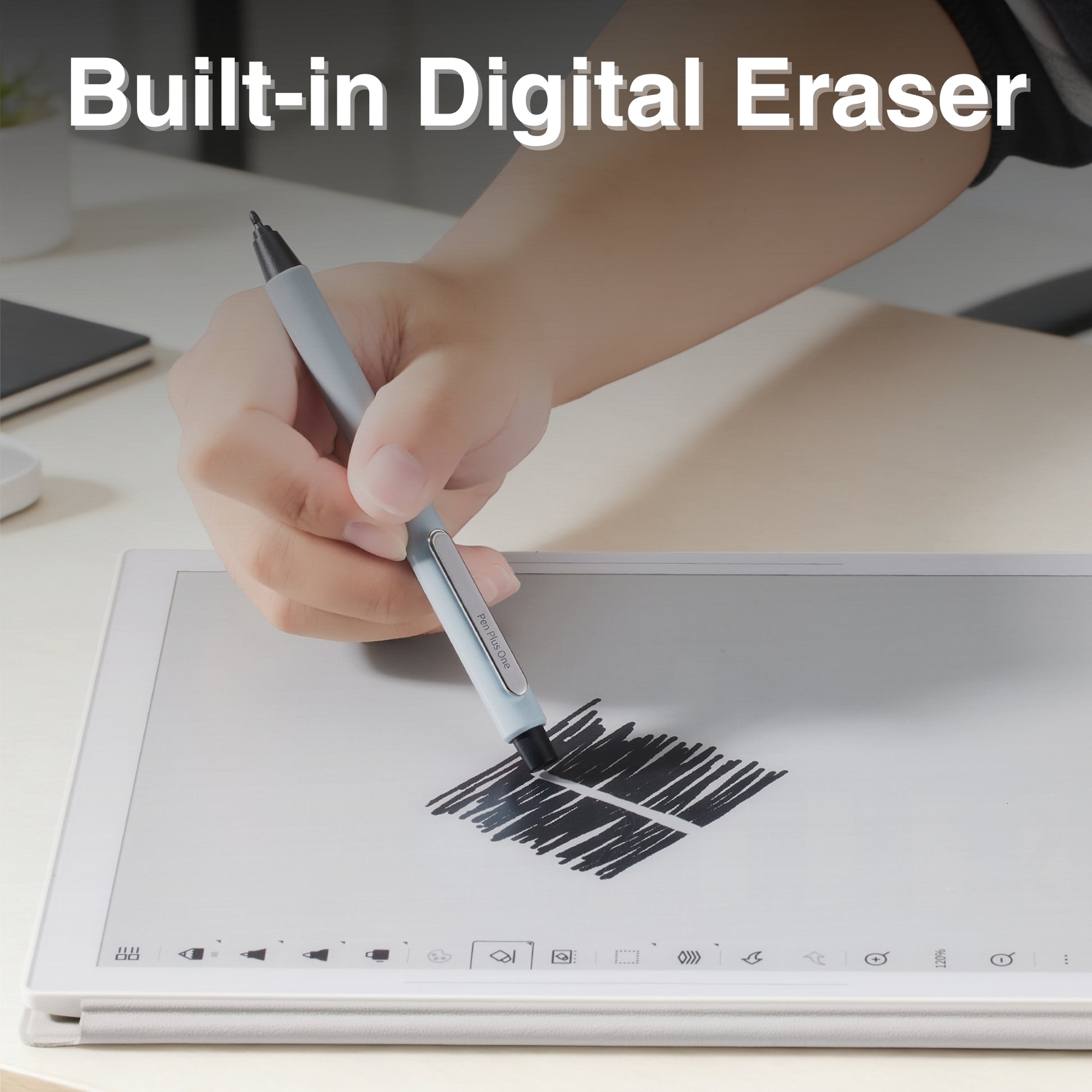 PL2 EMR Stylus Pen for Supernote, Remarkable 2, Quaderno - 4096 Pressure Sensitivity, Palm Rejection, Digital Eraser, Press-to-Extend Nib & Non-Removable Clip (5 Nib Caps Included)
